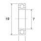 BLACK BEARING Bearing B5 7X19X6MM UB-607-B5