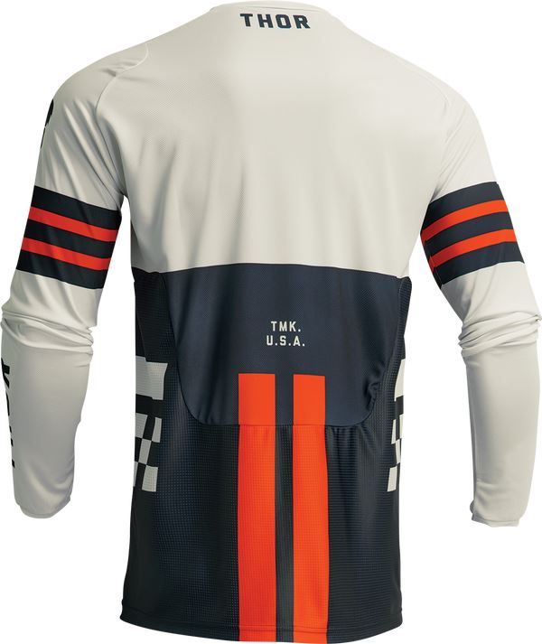 THOR Pulse Combat MX Motorcross Jersey White/Midnight 2023 Model