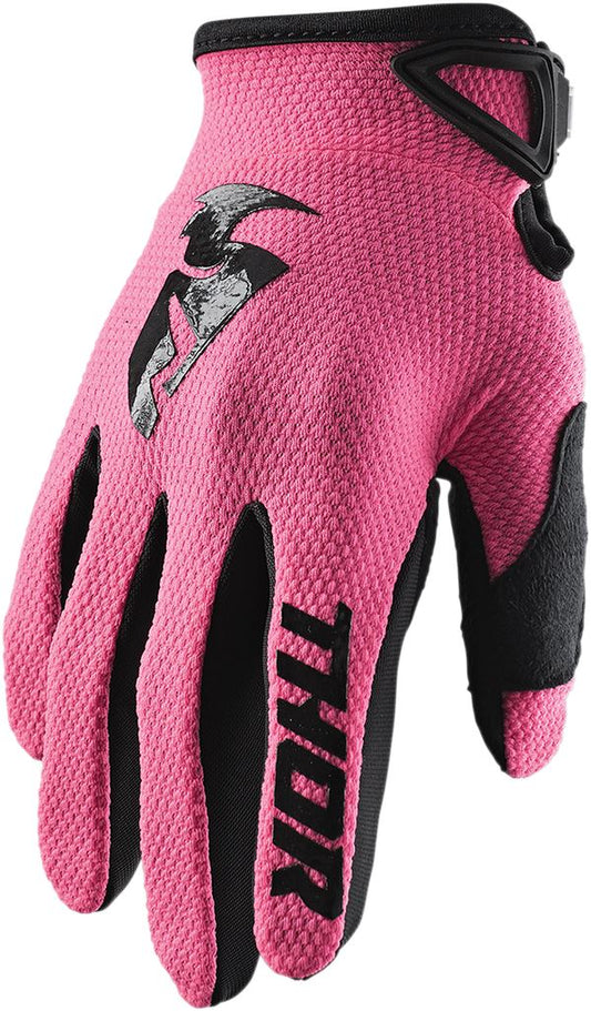 THOR Women's Sector MX Motorcross Gloves Pink 2023 Model