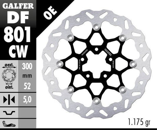 GALFER Brake Rotor Full-Floating Wave® Two Piece (Floating) DF801CW
