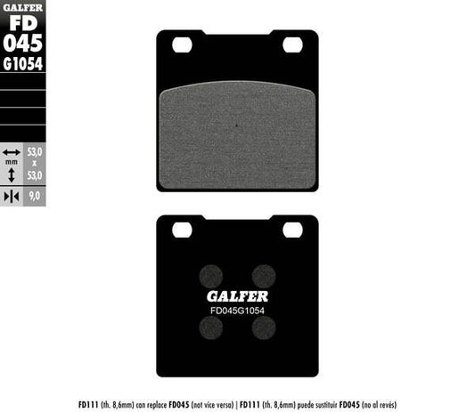GALFER Brake Pad Street Semi-Sintered Metal FD045G1054