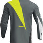 THOR Youth Sector Edge MX Motorcross Jersey Gray/Acid 2023 Model