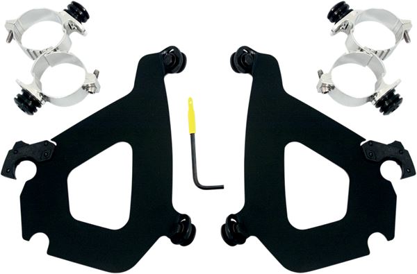 MEMPHIS SHADES Bullet Fairing Mounting Kit Black Complete MEB1982