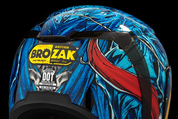 ICON Airform™ Brozak MIPS® Motorcycle Helmet Blue - 2023 Model