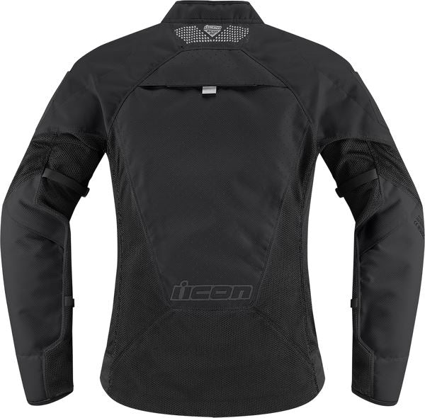 ICON Women's Mesh™ AF Motorcycle Jacket Black/White 2023 Model