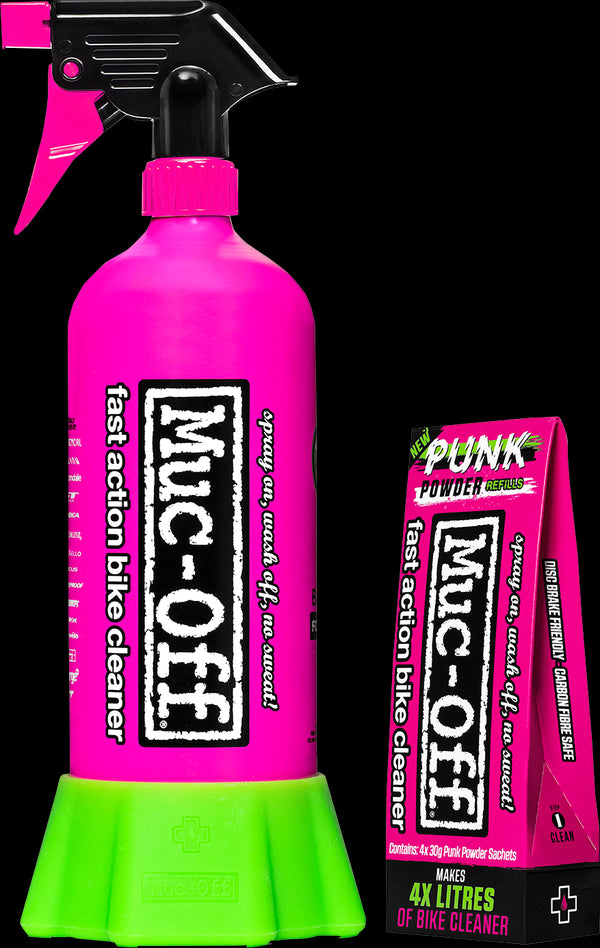 Punk Powder Bike Cleaner (4 Pack) & Bottle Bundle