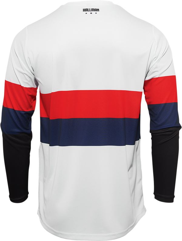 THOR Hallman Differ Draft MX Motorcross Jersey Navy/Red/White 2023 Model