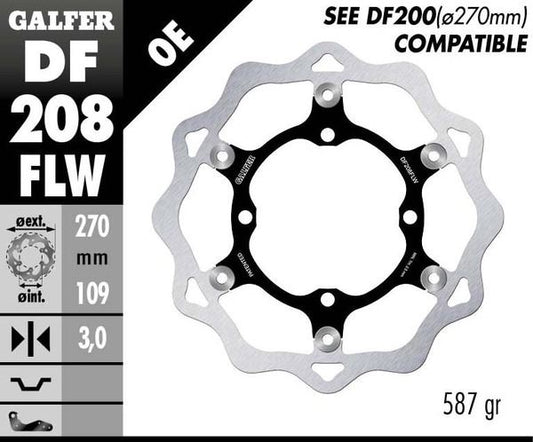 GALFER Brake Rotor Full-Floating Wave® Two Piece (Floating) DF208FLW