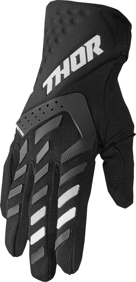 THOR Women's Spectrum MX Motorcross Gloves Black/White 2023 Model