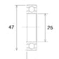 BLACK BEARING Bearing B3 25X47X12MM UB-6005-B3