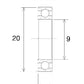 BLACK BEARING Bearing B3 9X20X6MM UB-699-B3