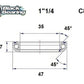 BLACK BEARING HB 35X47X7MM 45 /45 HB-C8