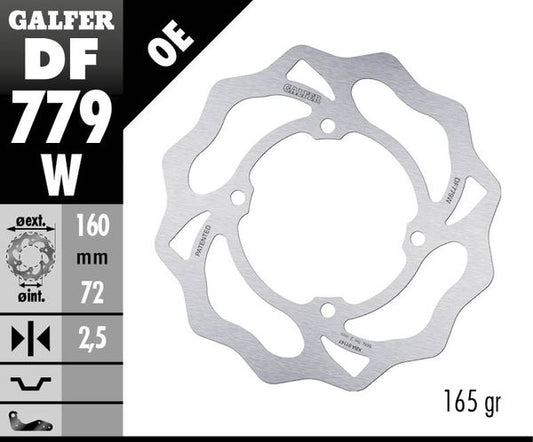 GALFER Brake Rotor Wave® One Piece (Fixed) DF779W