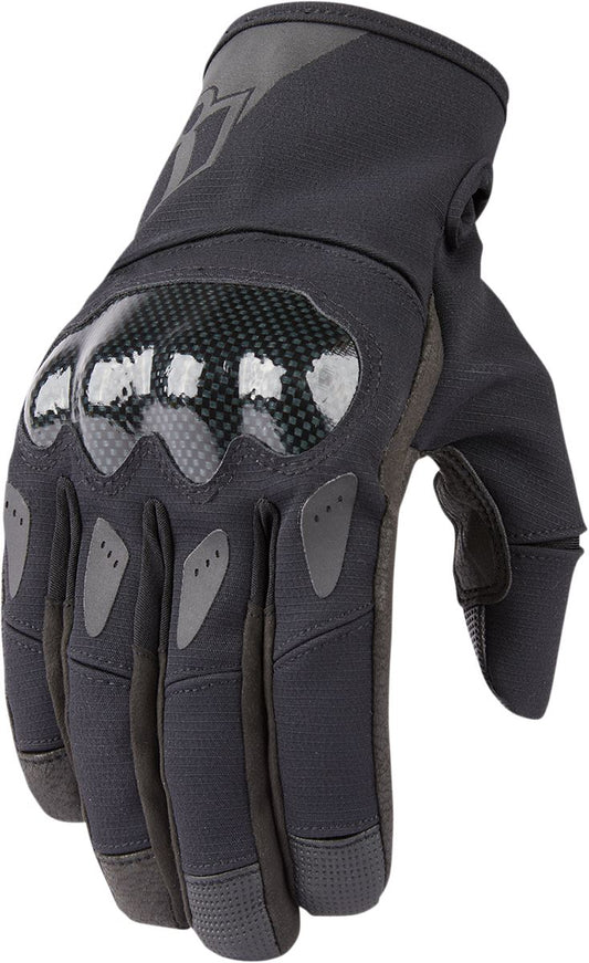 ICON Stormhawk CE Motorcycle Gloves Black/Gray 2023 Model