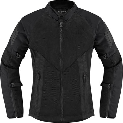 ICON Women's Mesh™ AF Motorcycle Jacket Black/White 2023 Model