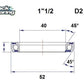 BLACK BEARING HB 40X52X7MM 45 /45 HB-D2