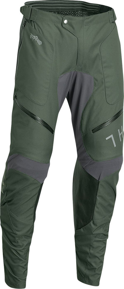 THOR Terrain In-the-Boot MX Motorcross Pants Green 2023 Model