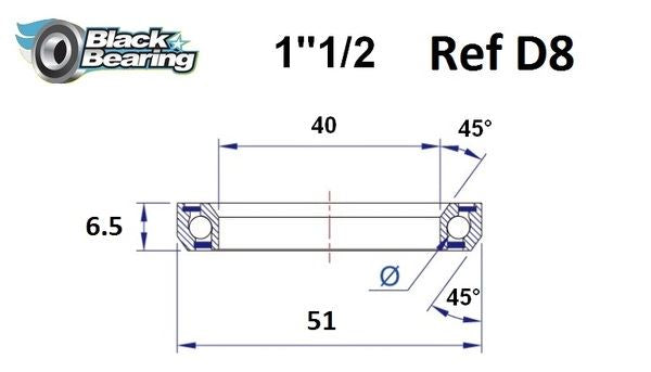 BLACK BEARING HB 40X51X6.5MM 36 /45 HB-D8