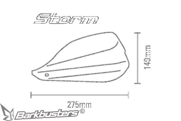 BARKBUSTERS Handguard STORM for 22mm Handlebar Black STM-001-00-BK