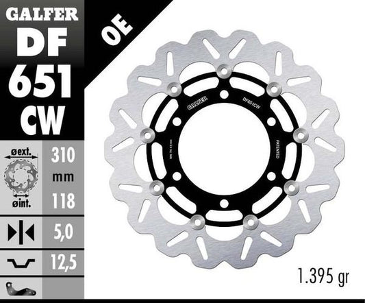 GALFER Brake Rotor Full-Floating Wave® Two Piece (Floating) DF651CW