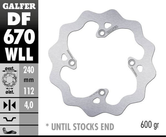 GALFER Brake Rotor Wave® One Piece (Fixed) DF670WLL