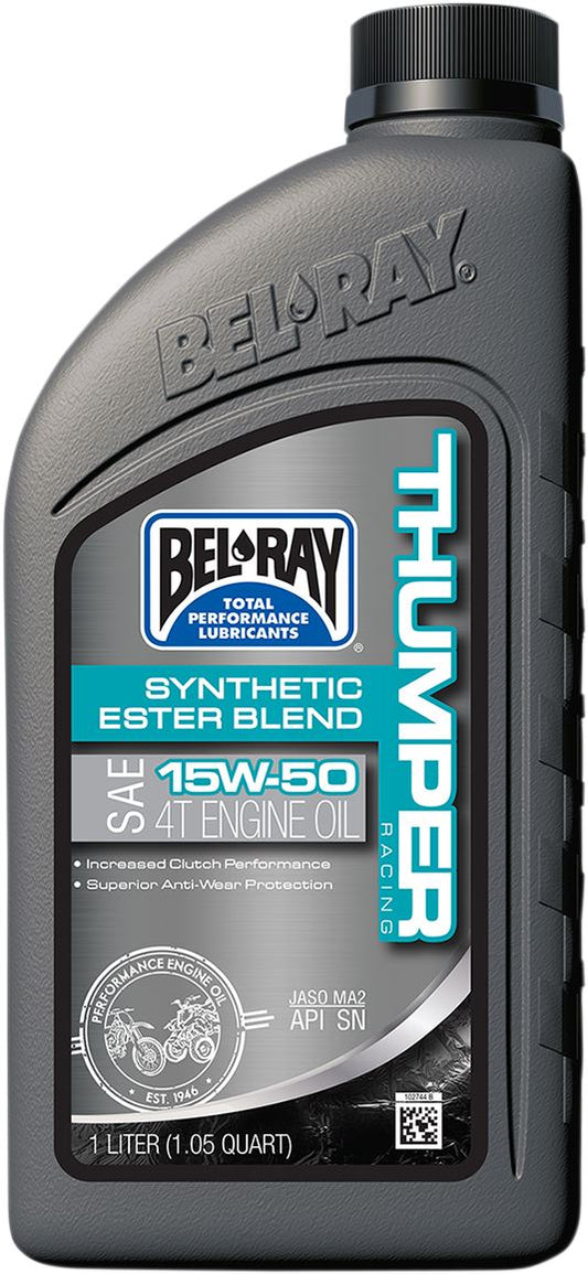 BEL-RAY Thumper® Racing Synthetic Ester Blend 4T Engine Oil 15W-50 1L 99530-B1LW