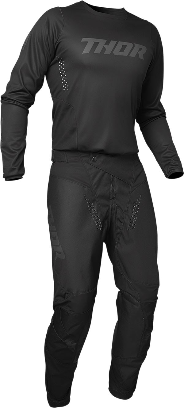 THOR Pulse Blackout MX Motorcross Jersey Black 2023 Model