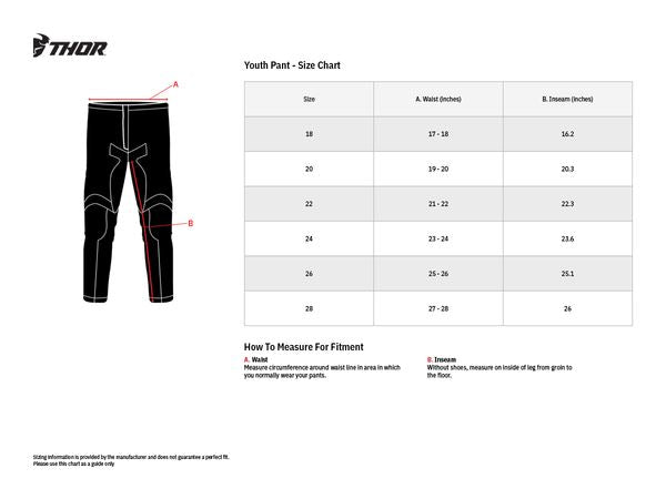 THOR Youth Pulse Tactic MX Motorcross Pants Blue 2023 Model