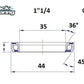 BLACK BEARING HB 35X44X5.5MM 36 /45 HB-C12