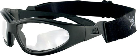 BOBSTER GXR Convertible, Clear Lens Black Goggles GXR001C