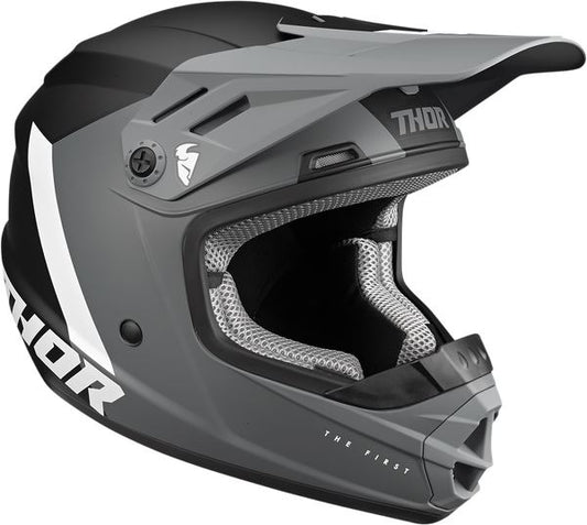 THOR Youth Sector Chev MX Motorcross Helmet Black/Gray 2023 Model