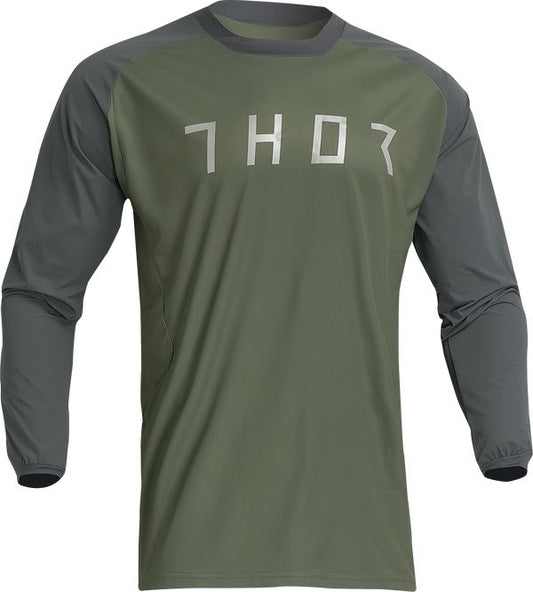 THOR Terrain MX Motorcross Jersey Black/Green 2023 Model