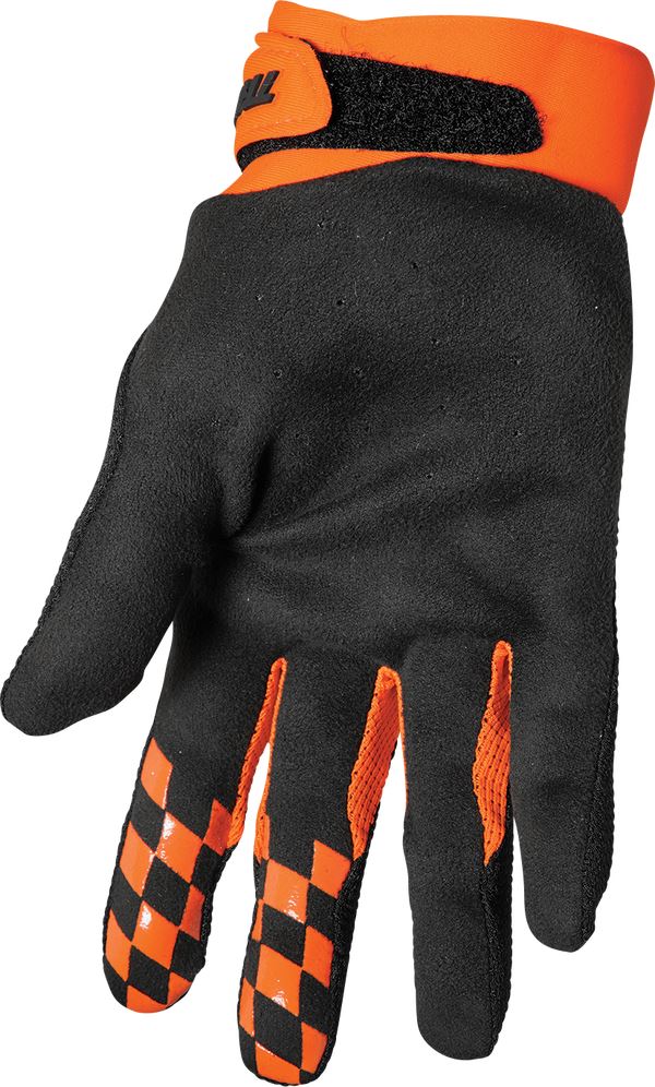 THOR Draft MX Motorcross Gloves Black/Orange 2023 Model