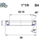 BLACK BEARING HB 30.15X39X6.5MM 45 /45 HB-B4