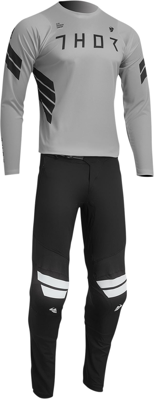 THOR Assist Sting MX Motorcross Long-Sleeve Jersey Black/Gray 2023 Model