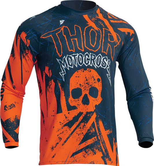 THOR Youth Sector Gnar MX Motorcross Jersey Orange/Midnight 2023 Model