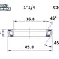 BLACK BEARING HB 36.8X45.8X6.5MM 45 /45 HB-C14