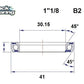 BLACK BEARING HB 30.15X41X6.5MM 45 /45 HB-B2