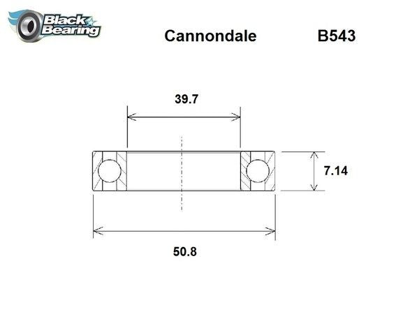 BLACK BEARING HB 39.7X50.8X7.14MM HB-B543