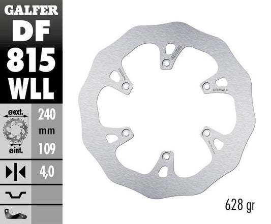GALFER Brake Rotor Wave® One Piece (Fixed) DF815WLL
